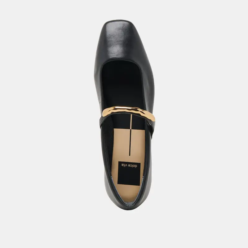 Radya Ballet Flats Black Leather 8