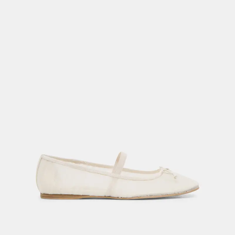 Raeven Ballet Flats White Tulle 1