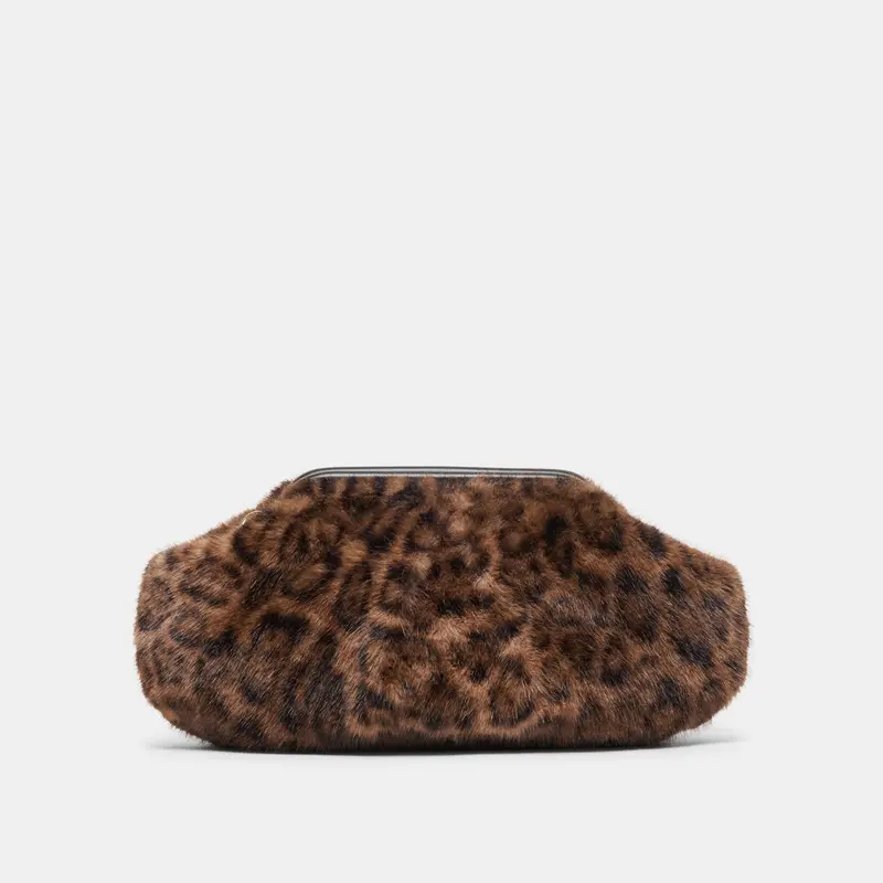Ramona Clutch Leopard Plush 1