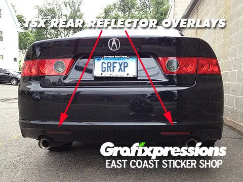Rear Reflector Overlays For Acura Tsx (2006-2008) 1