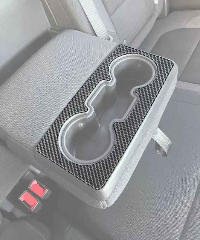 Rear Seat Cup Holder Accent Overlay Fits 2019-2021 Chevrolet Silverado 1