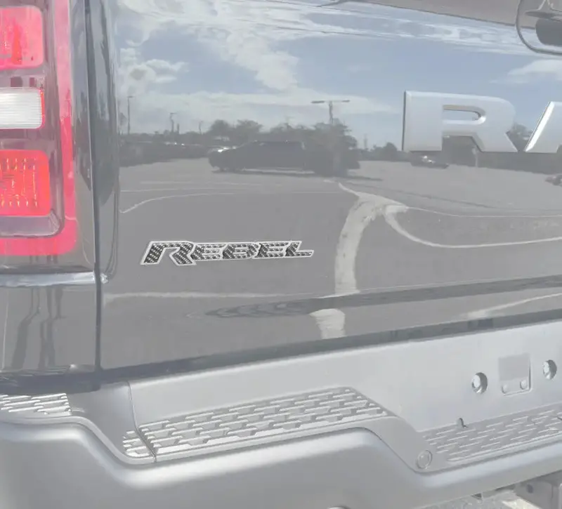 Rebel Tailgate Emblem Letter Inserts Fits 2025-2026 Ram 1500/2500/3500 1