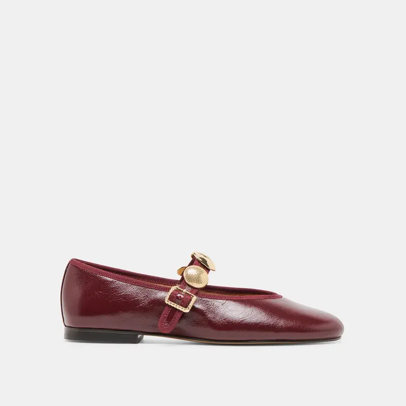 Relan Ballet Flats Oxblood Leather 1