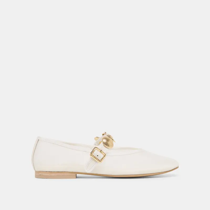 Relan Mesh Ballet Flats White Mesh 1