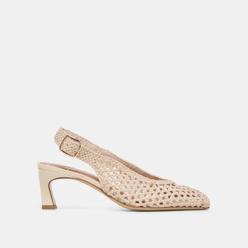 Remla Heels Bone Woven Leather 1