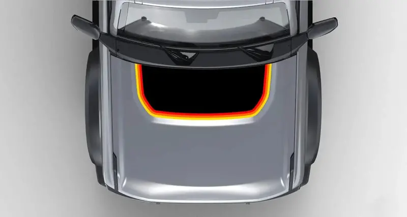 Retro Stripes Hood Overlay (Matte Or Gloss) For 2021+ Bronco 1