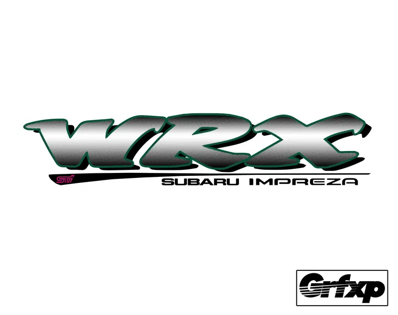 Retro Wrx Sti Subaru Impreza Tailgate Trunk Printed Sticker 1