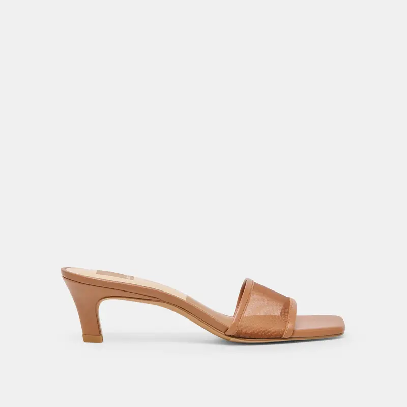 Rexa Mesh Heels Caramel Mesh 1