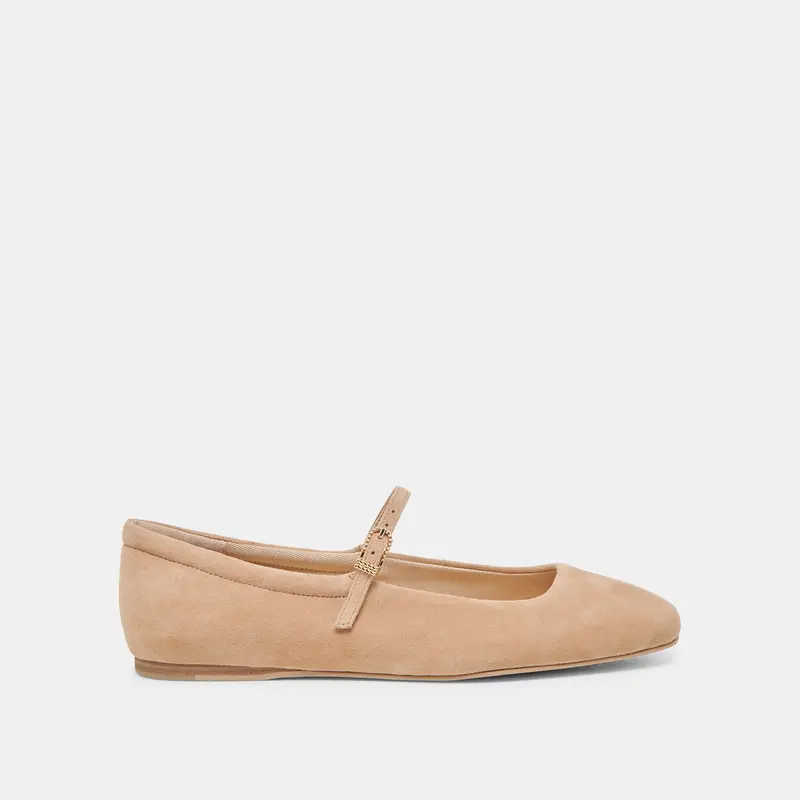 Reyes Ballet Flats Bamboo Suede 1