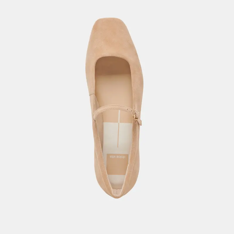 Reyes Ballet Flats Bamboo Suede 10