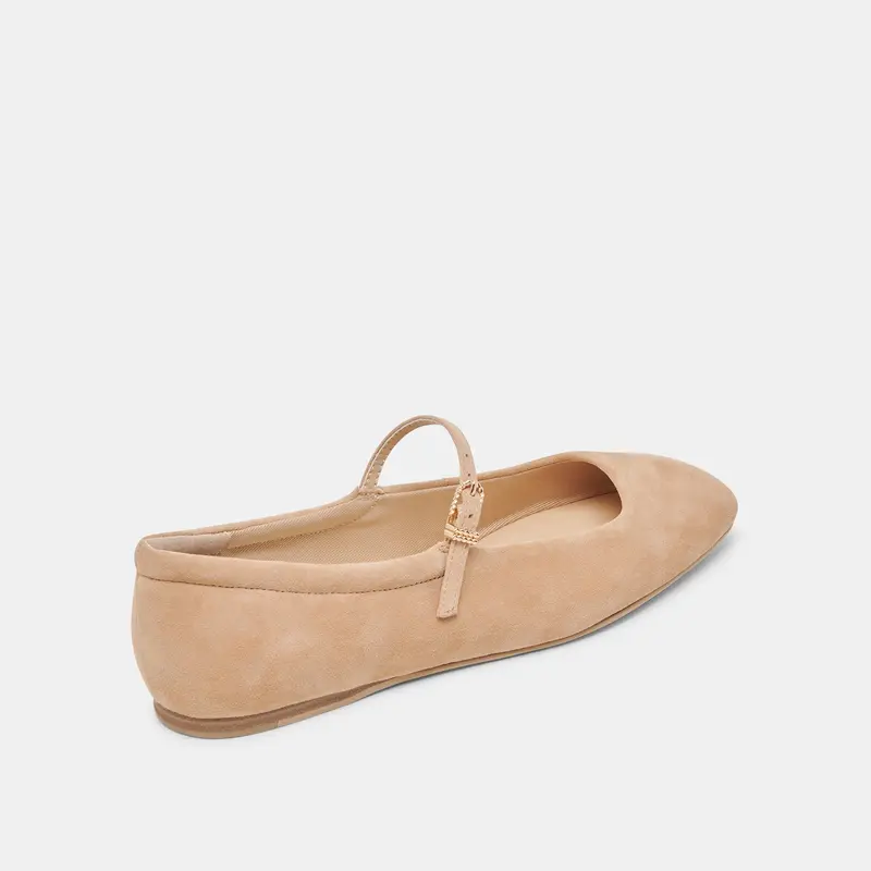 Reyes Ballet Flats Bamboo Suede 5