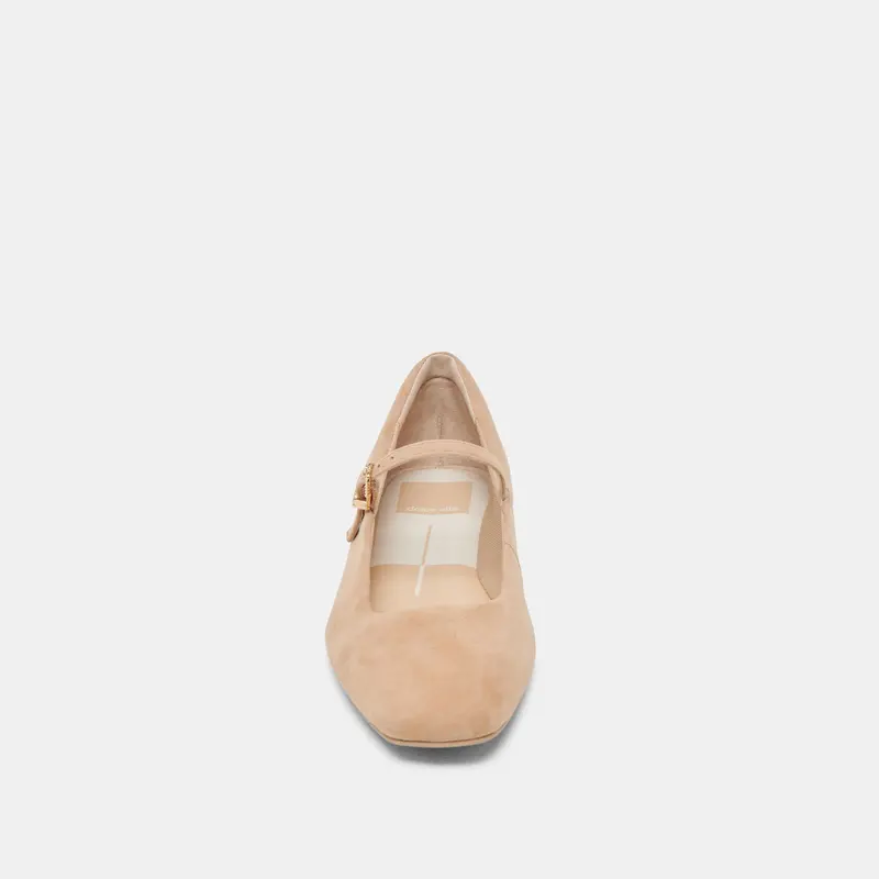 Reyes Ballet Flats Bamboo Suede 8