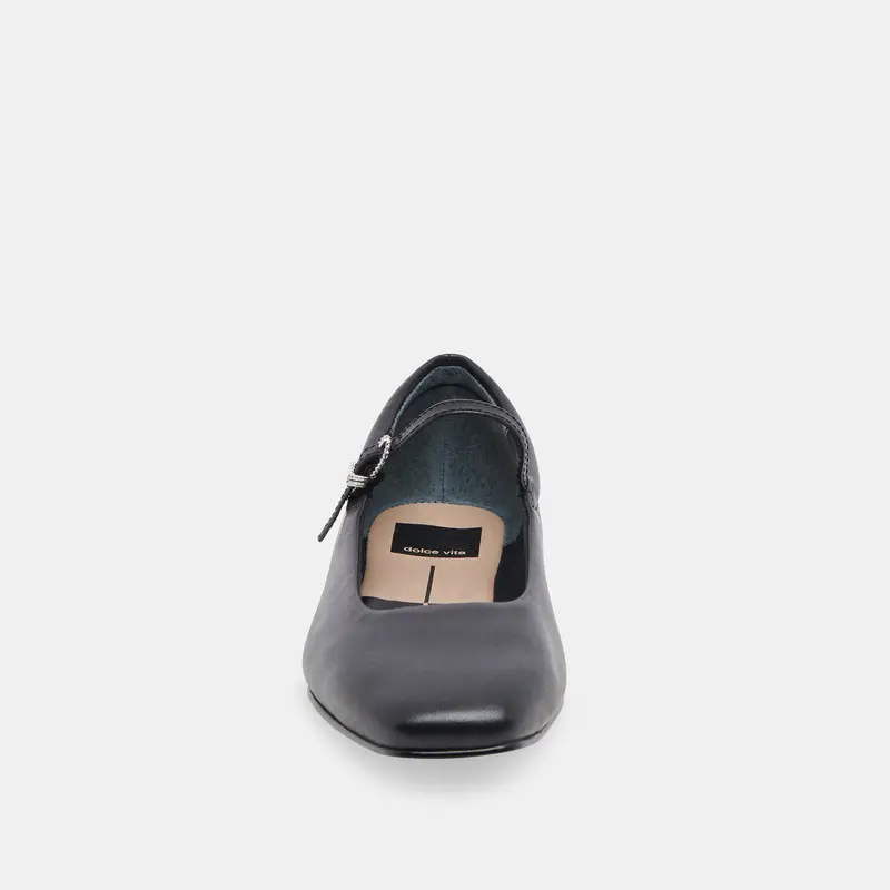 Reyes Ballet Flats Black Leather 11