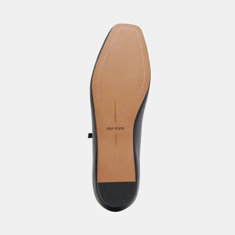 Reyes Ballet Flats Black Leather 14