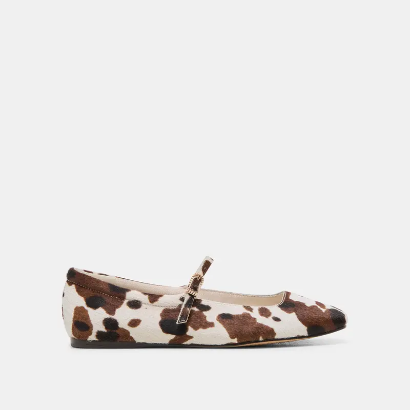 Reyes Ballet Flats Cocoa Taurus Calf Hair 1