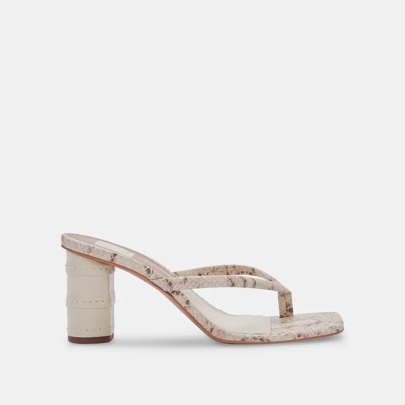Rhye Heels Lt Taupe Embossed Stella 1