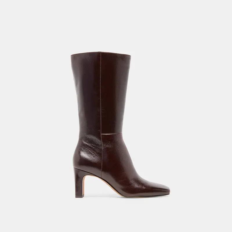 Riggs Wide Calf Boots Chocolate Leather 1