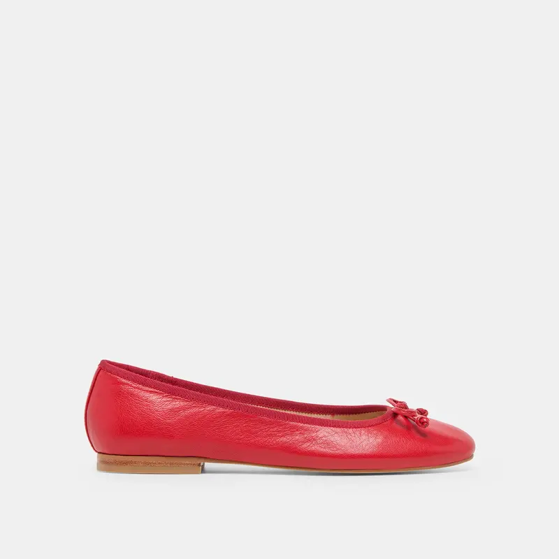 Ritla Ballet Flats Cherry Leather 1