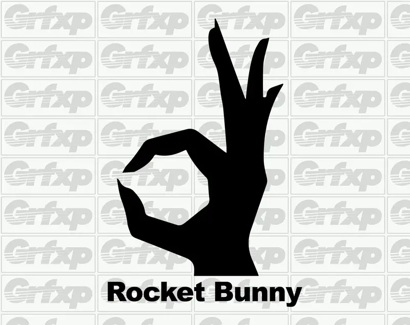 Rocket Bunny Logo Sticker 1