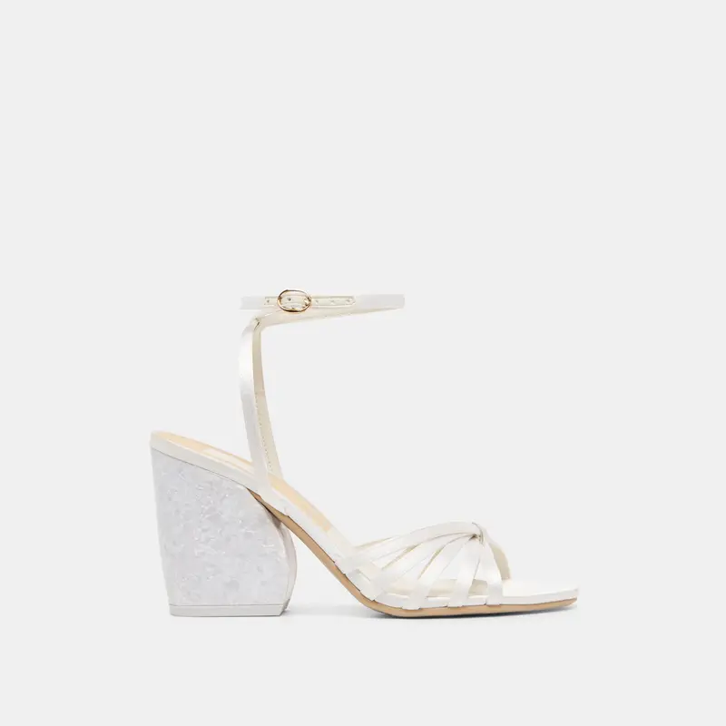 Ronica Heels True White Satin 1