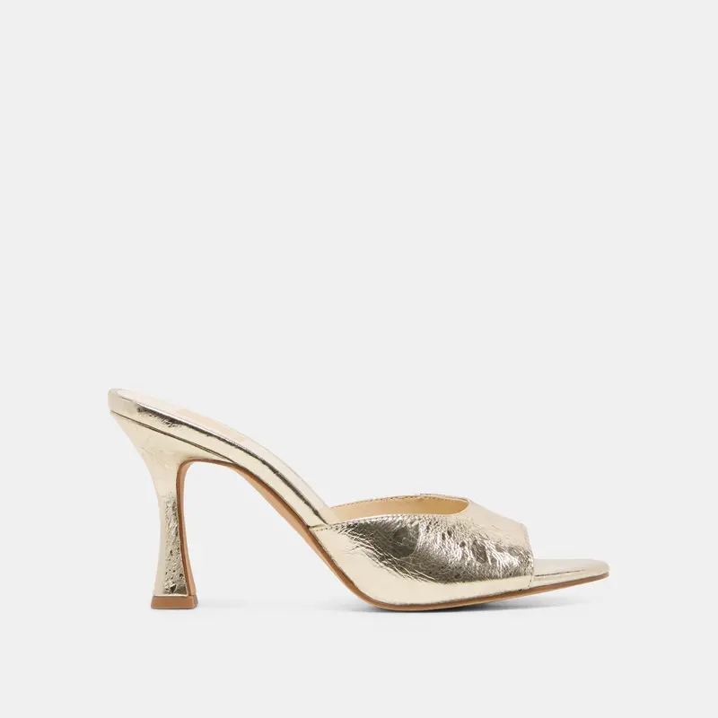 Rosha Heels Platinum Distressed Leather 1