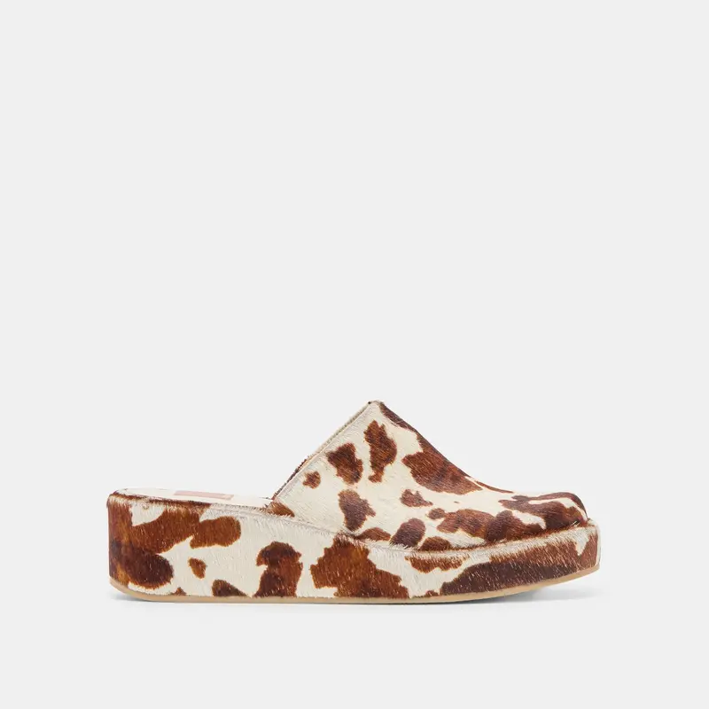 Rosita Flats Cocoa Taurus Calf Hair 1