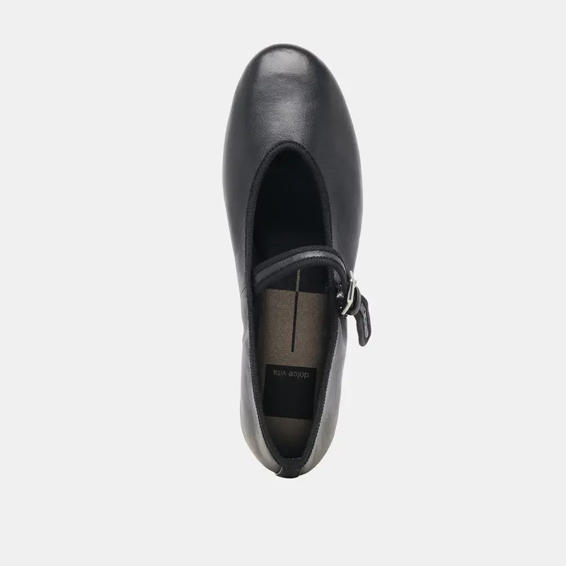 Roslyn Ballet Flats Black Leather 14