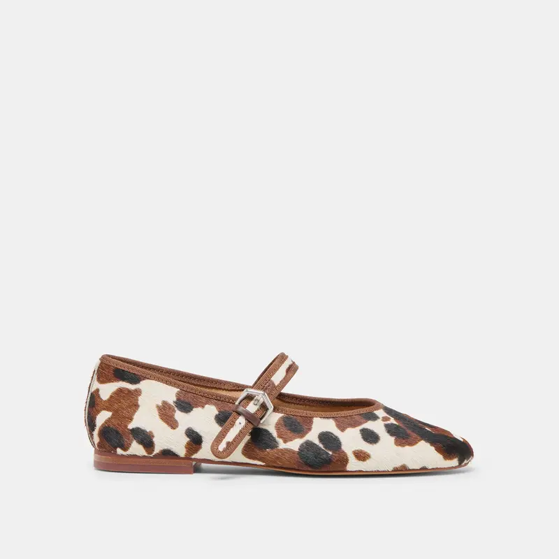 Roslyn Ballet Flats Cocoa Taurus Calf Hair 1