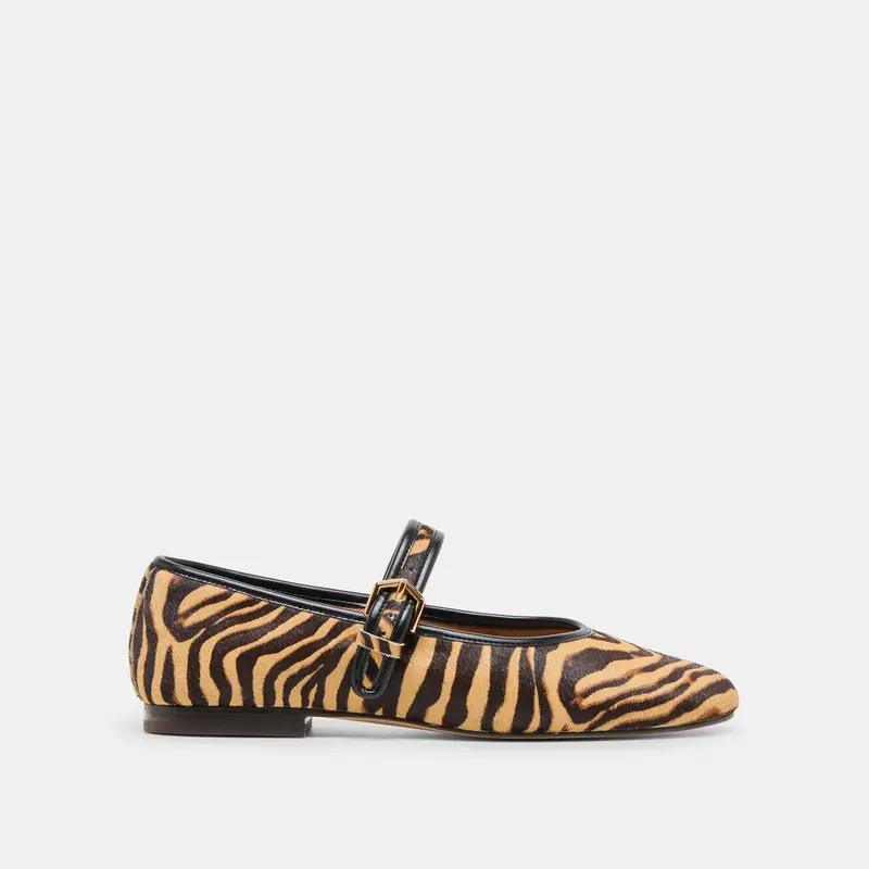 Roslyn Ballet Flats Tiger Calf Hair 1