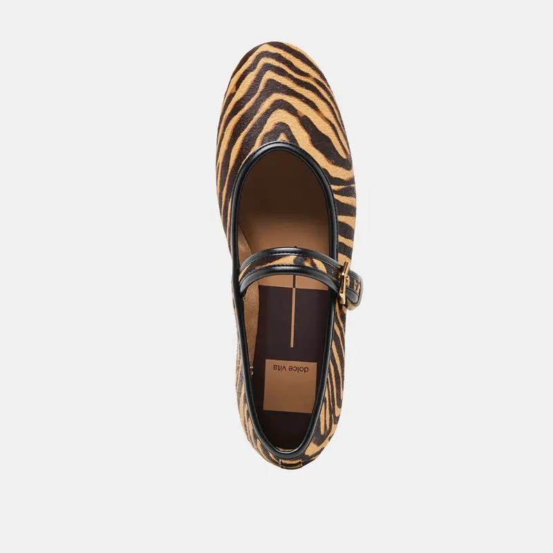 Roslyn Ballet Flats Tiger Calf Hair 10