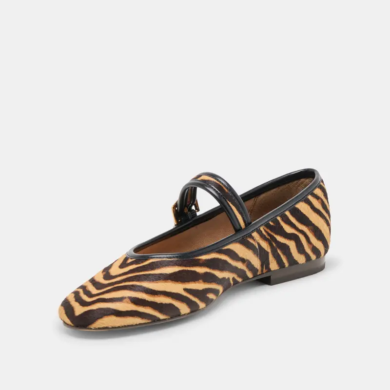 Roslyn Ballet Flats Tiger Calf Hair 6