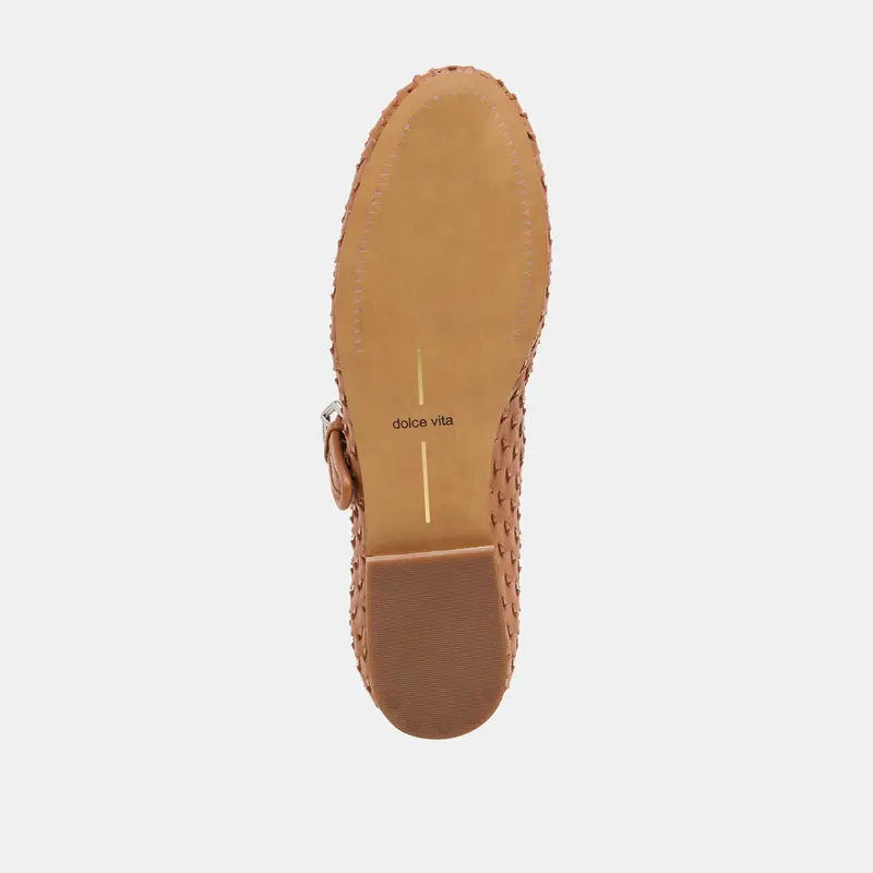 Roslyn Woven Ballet Flats Saddle Woven Leather 11