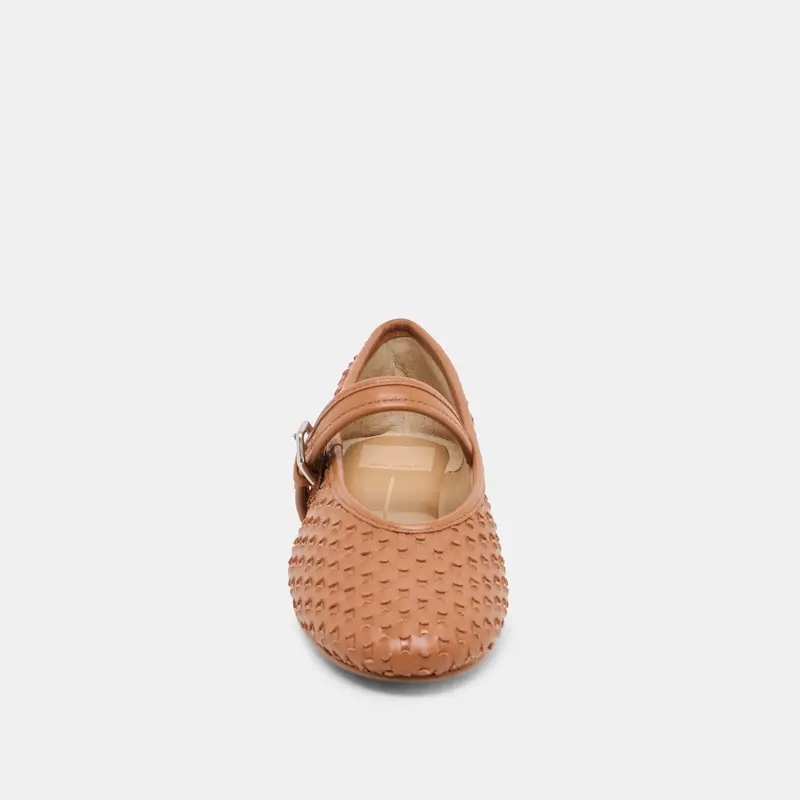 Roslyn Woven Ballet Flats Saddle Woven Leather 8