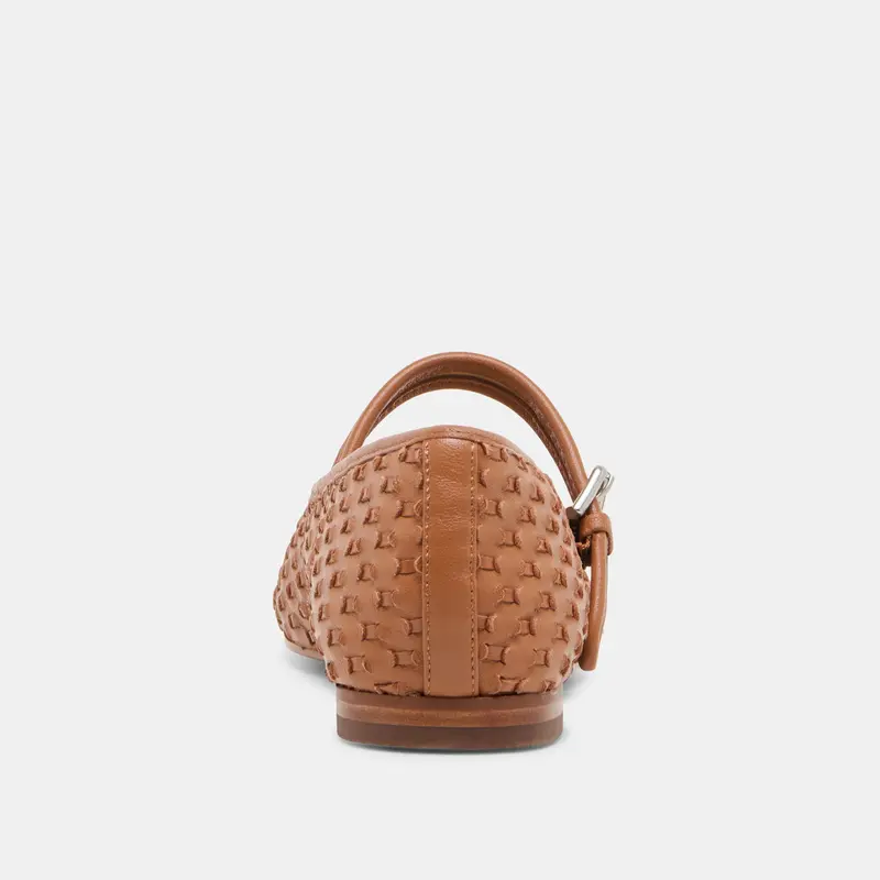 Roslyn Woven Ballet Flats Saddle Woven Leather 9