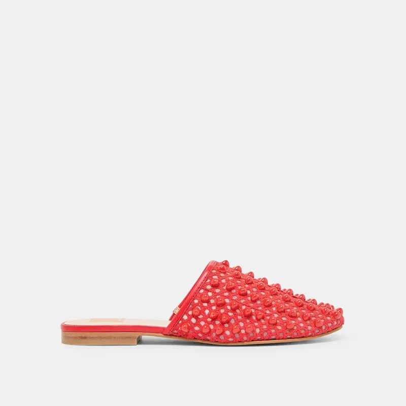 Rova Bead Flats Chili Beaded Mesh 1
