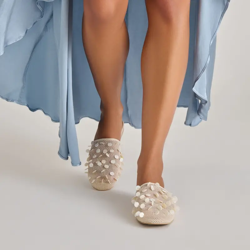 Rova Bead Flats Ivory Disc Mesh 4