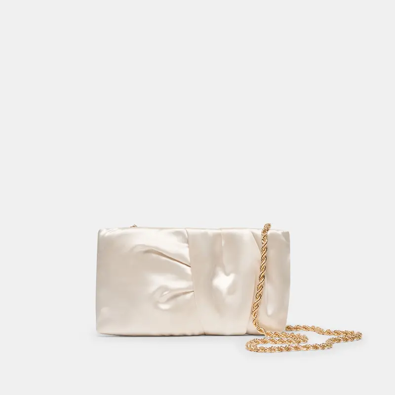 Rozey Clutch White Satin 1