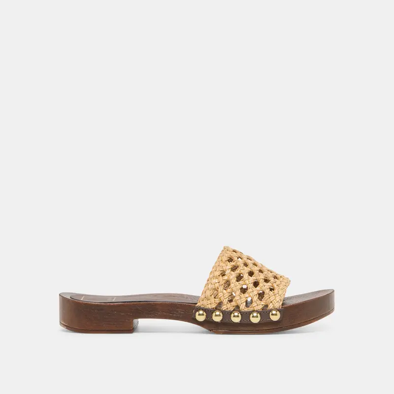 Sadie Sandals Tan Raffia 1