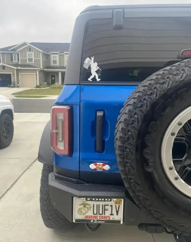 Safari Topo Lower Rear Tailgate Overlays For 2021+ Bronco 1