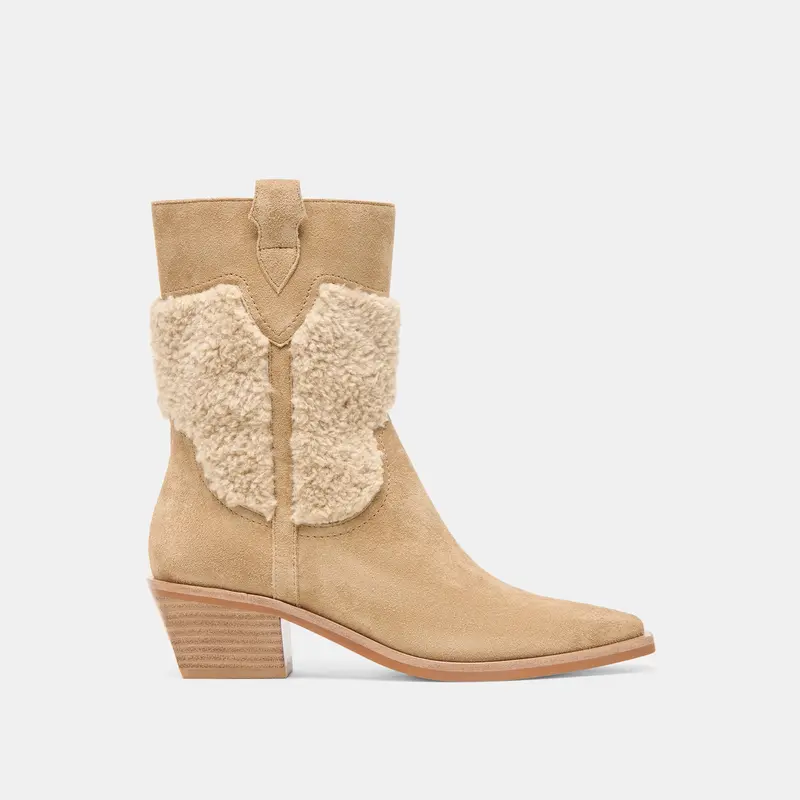 Salil Plush Boots Dk Taupe Suede 1