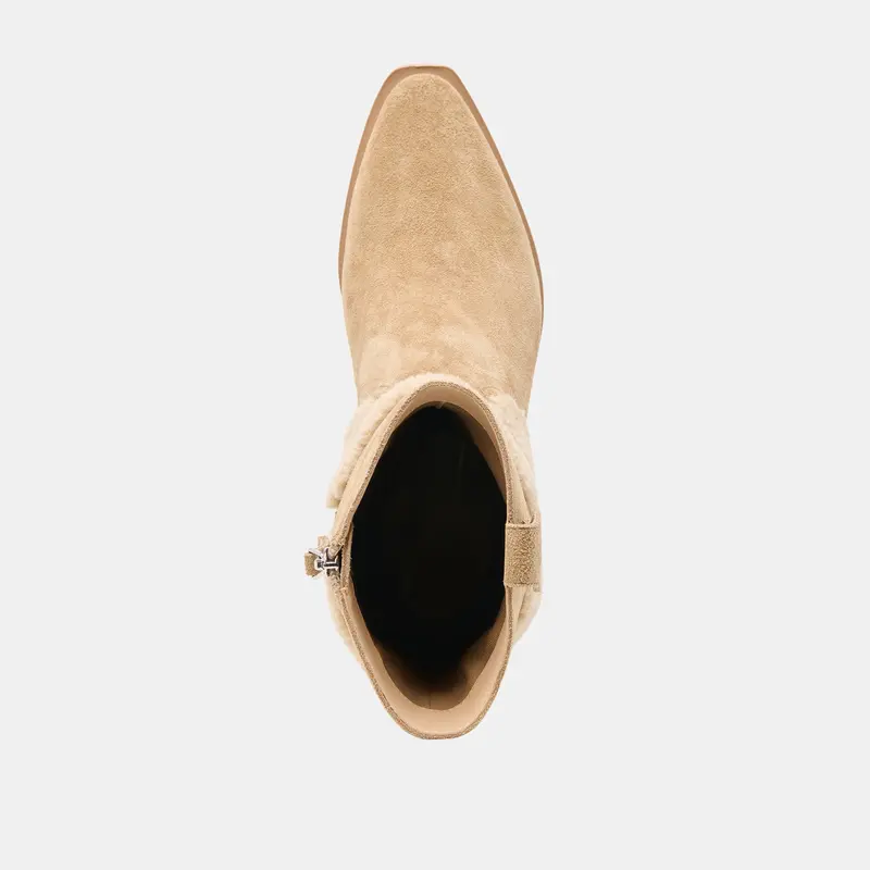 Salil Plush Boots Dk Taupe Suede 10