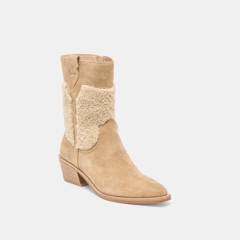 Salil Plush Boots Dk Taupe Suede 3