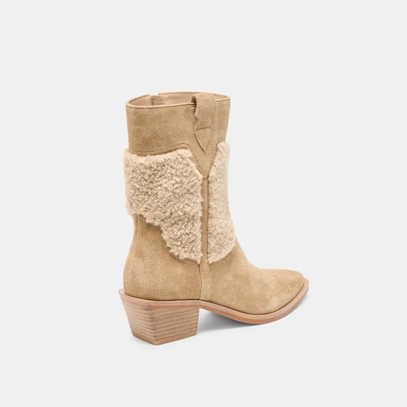 Salil Plush Boots Dk Taupe Suede 5