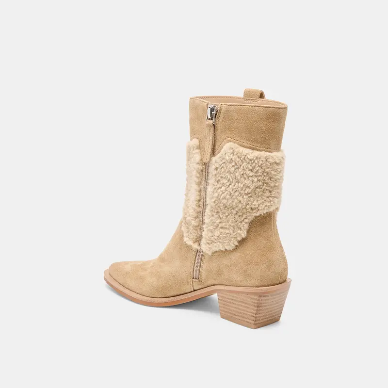 Salil Plush Boots Dk Taupe Suede 6