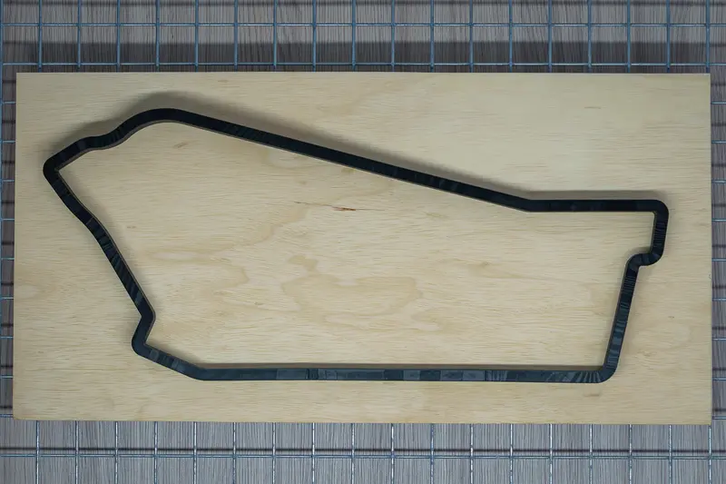 Sandown International Raceway -- 3D Including Topography -- 3D Track Art 1