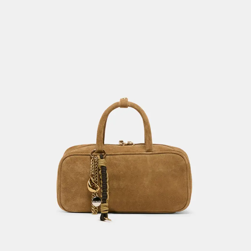Santina Handbag Taupe Suede 1
