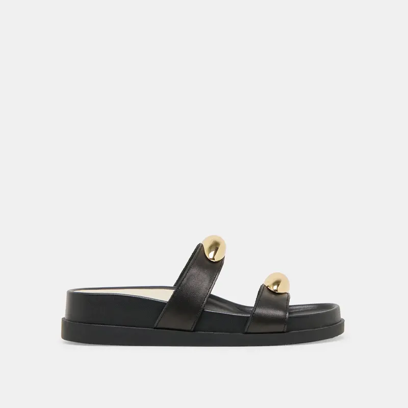Satine Sandals Black Leather 1