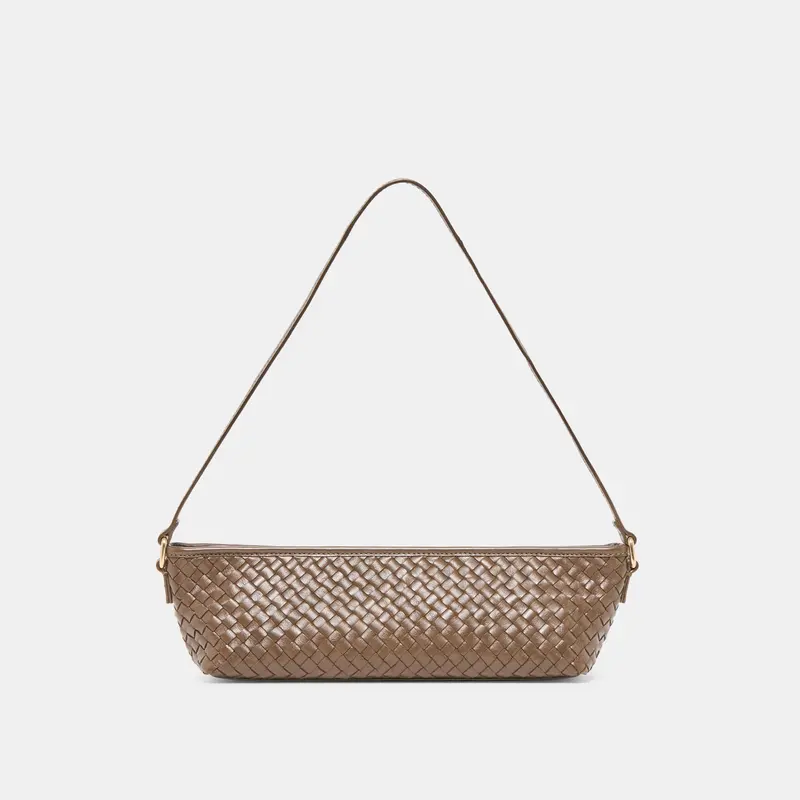 Savaii Woven Shoulder Bag Brown Woven Leather 1