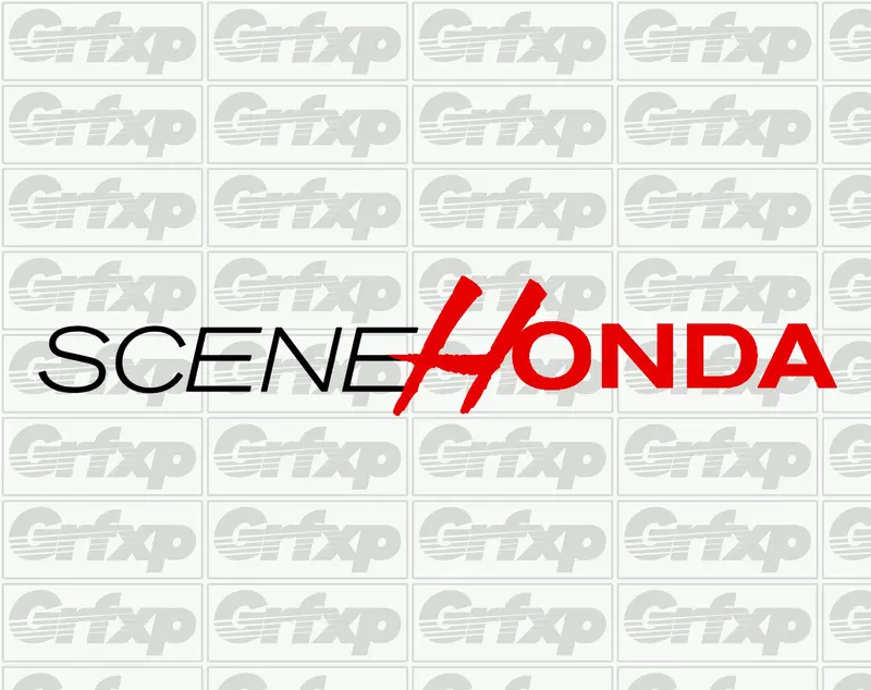 Scene Honda Sticker 1