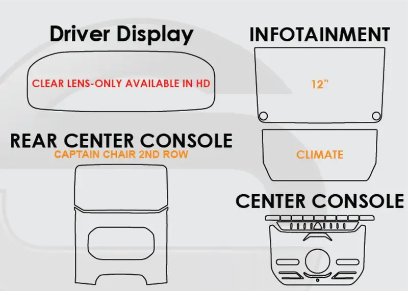 Screen Protech Kit For Jeep Grand Wagoneer 15